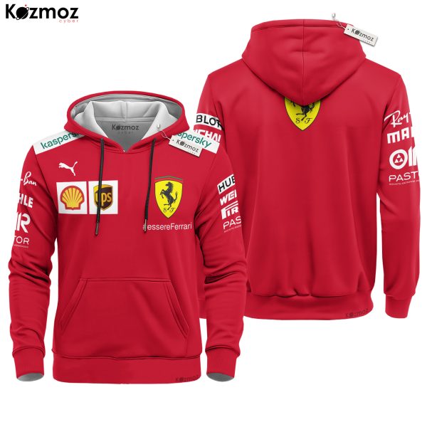 Sebastian Vettel SF 2020 Racing Uniform Team Hoodie & Jogger Set - 7