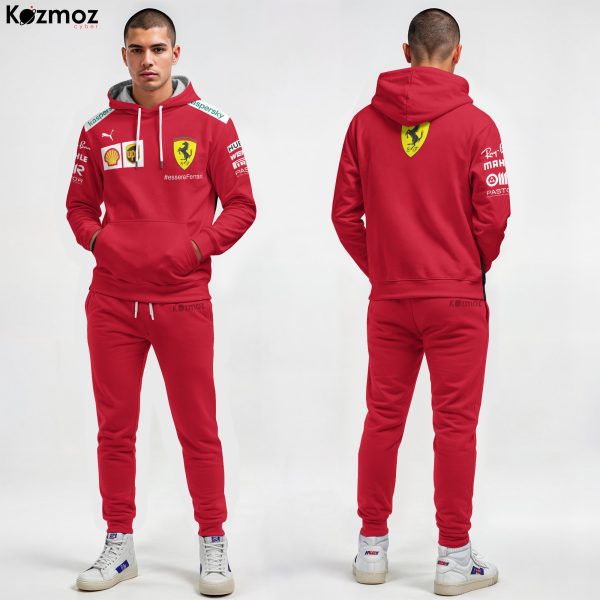Sebastian Vettel SF 2020 Racing Uniform Team Hoodie & Jogger Set -