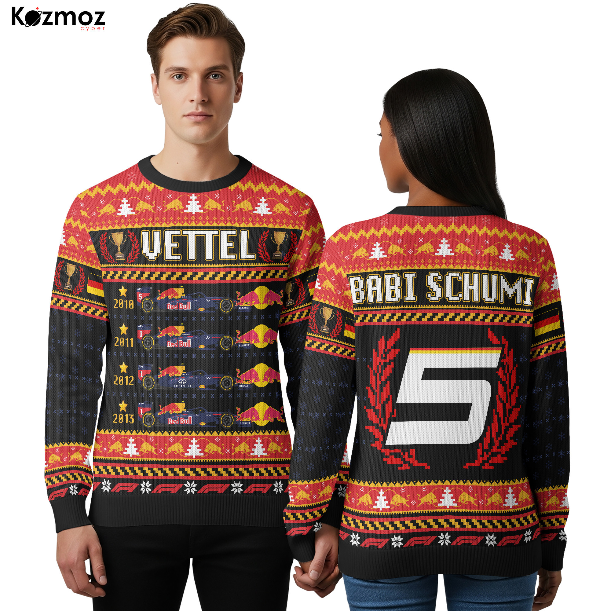 Sebastian Vettel  Ugly Sweater - Baby Schumi Racing Christmas