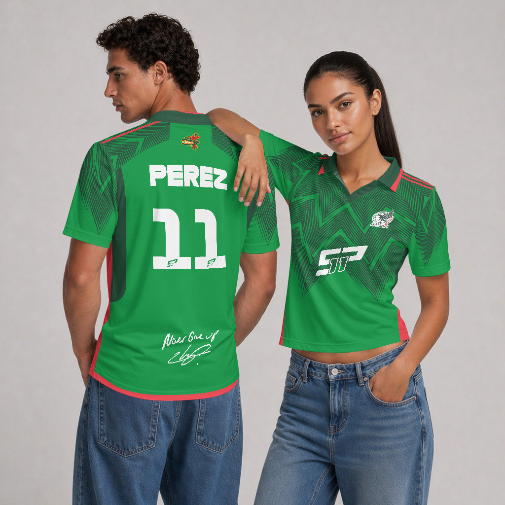 Sergio x Mexico F1 Team Custom V-Neck Polo Shirt