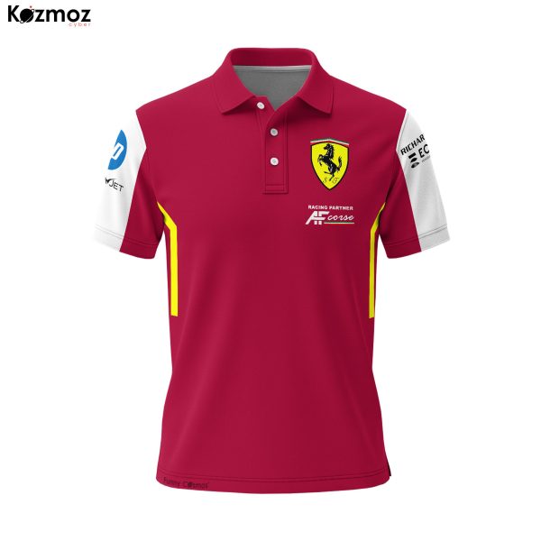 SF 2025 AF Corse Racing Polo Shirt - SF AF Corse Polo Shirt - Le Mans 24h Racing Team Uniform - 9