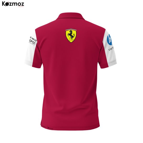 SF 2025 AF Corse Racing Polo Shirt - SF AF Corse Polo Shirt - Le Mans 24h Racing Team Uniform - 12
