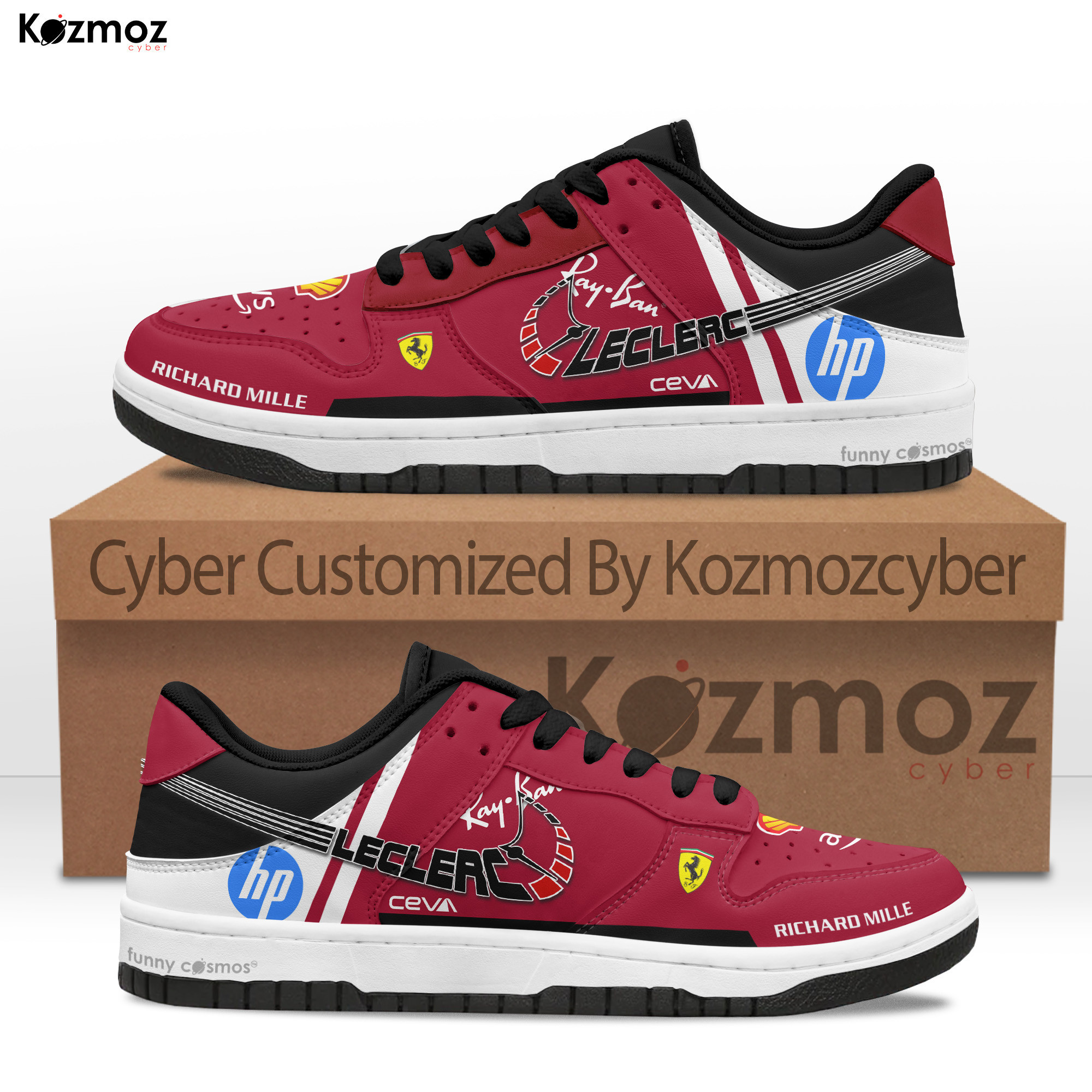 SF Charles Leclerc Custom SB DunkShoes SF-25 Livery 2025 Racing Shoes