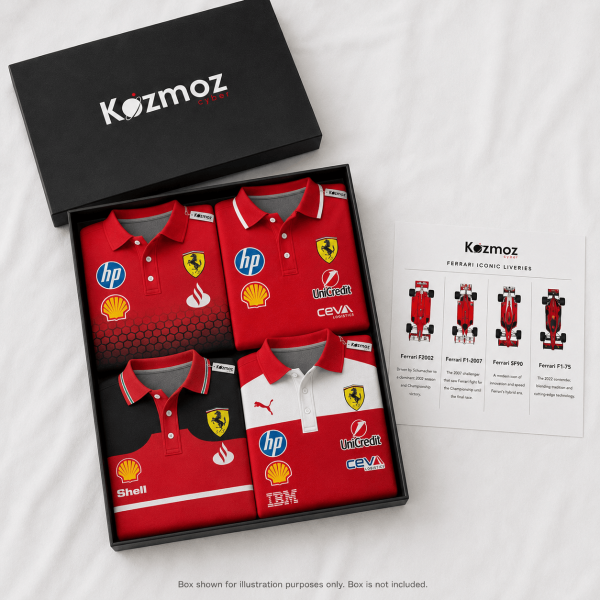SF F1 Racing Polo Shirt Pack - Fer Team Fan Gift Bundle Pack - 8