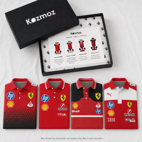 SF F1 Racing Polo Shirt Pack - Fer Team Fan Gift Bundle Pack
