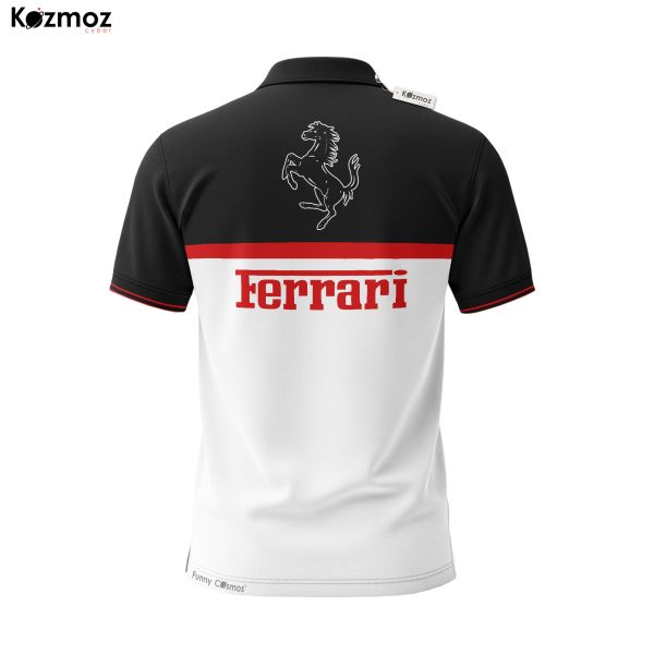 SF Polo Shirt - Black White Minimal Stripe Teamwear - 8