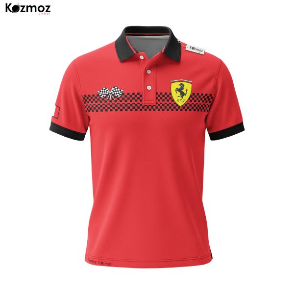 SF Racing Shirt Polo - Red SF Motorsport Fans Gear Tee - 6