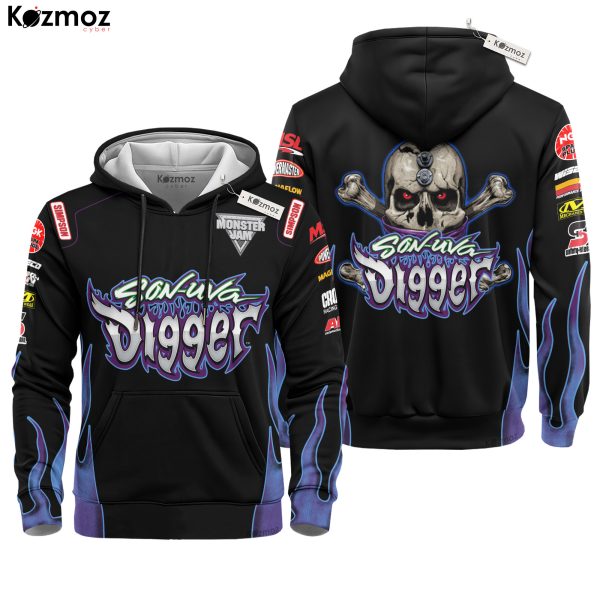 Son-uva Digger Monster Truck Racing Hoodie & Jogger - Monster Jam Racing Suit - 7