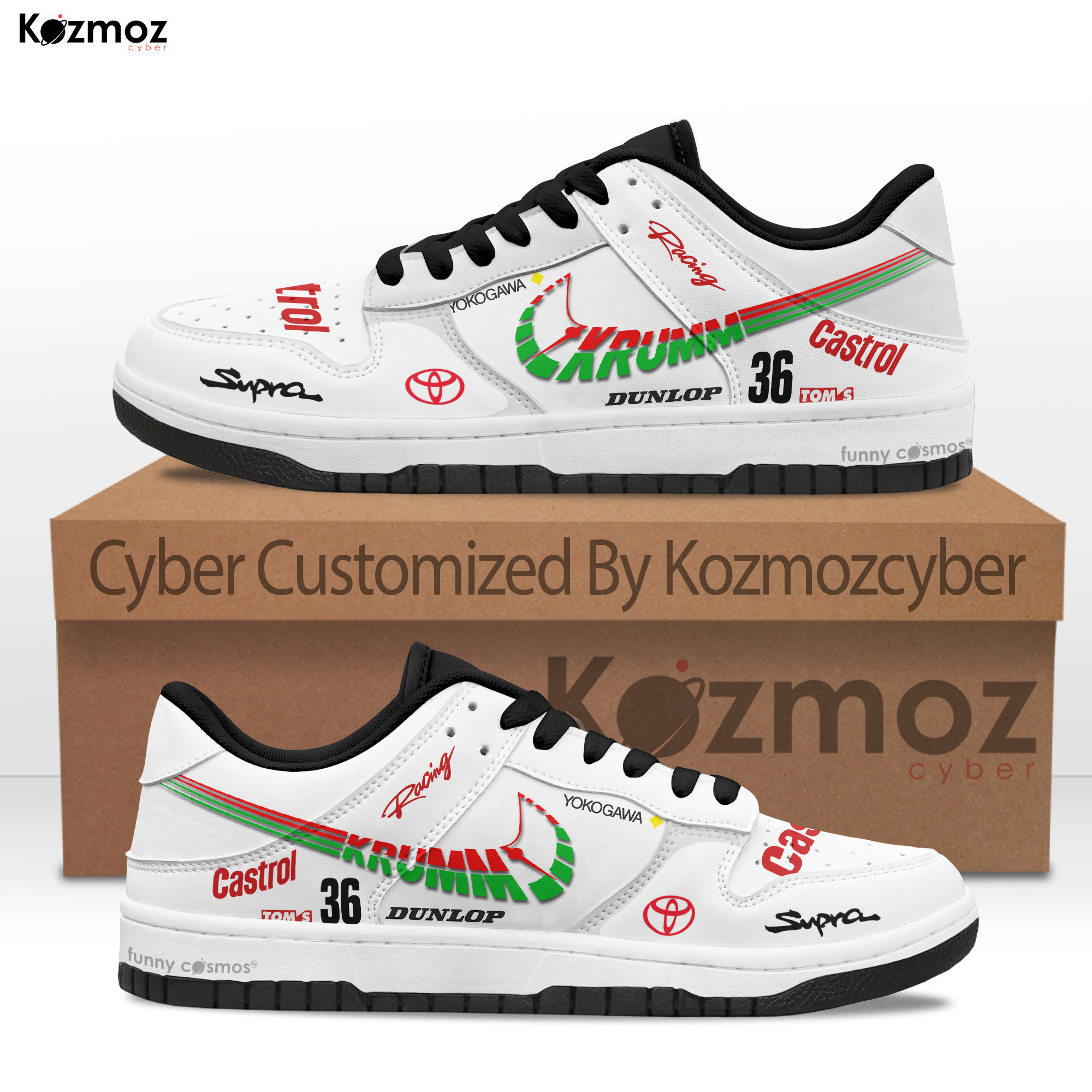 TOM'S Michael Krumm Custom Shoes Toyota Castrol Supra Livery 1999 Racing Shoes