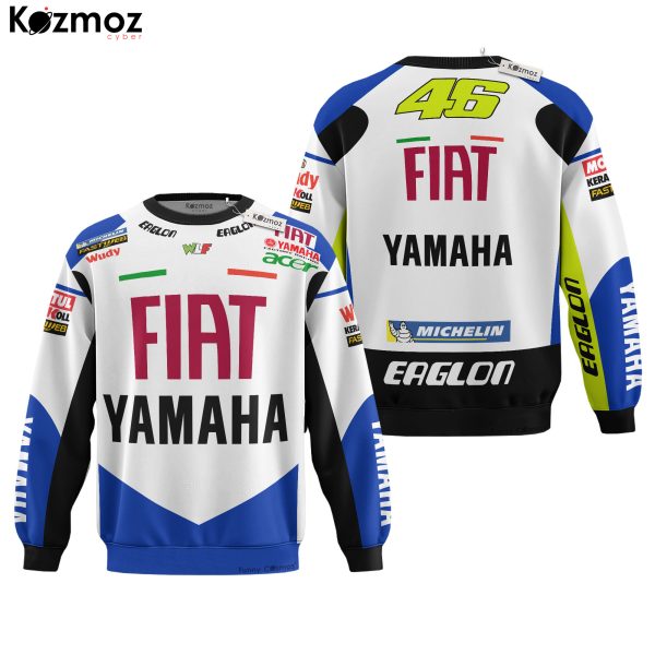 Valentino Rossi Racing Costume FIAT Yamaha MotoGP 2008 Leather Race Suit - Yamaha MotoGP Racing Team - 9