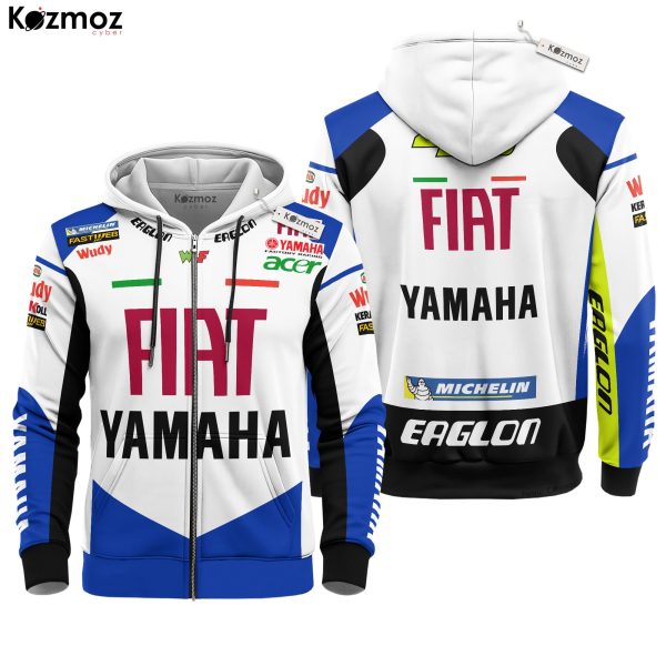 Valentino Rossi Racing Costume FIAT Yamaha MotoGP 2008 Leather Race Suit - Yamaha MotoGP Racing Team - 8