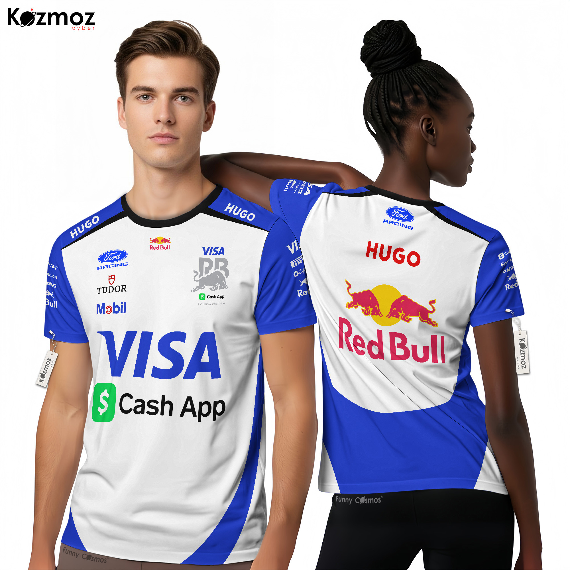 Visa Cash App Racing Bulls Team 2026 HUGO Custom Racing T-Shirt - 15