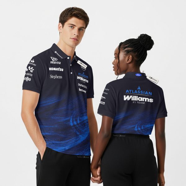 Williams Racing Team 2026 New Era Tech Custom Polo Shirt - 12