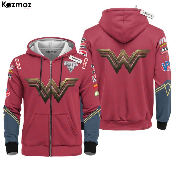 Wonder Woman Monster Truck Racing Suit Uniform- Monster Jam Racing Team - 8
