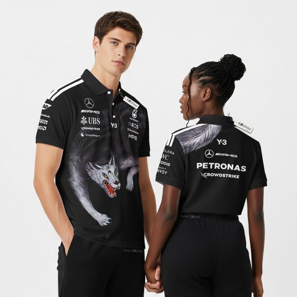 Y-3 Merc AMG Petronas F1 Team 2026 Custom Polo Shirt