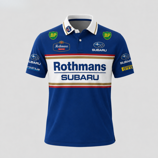 Colin McRae 1992 Subaru Legacy RS 'Group A' Custom Polo Shirt - 10