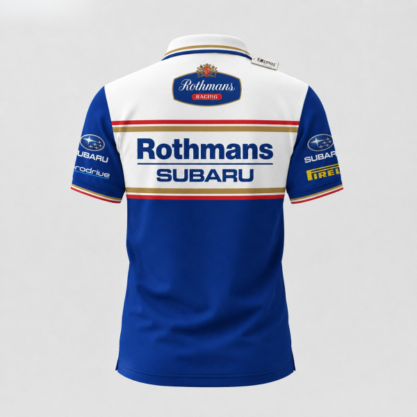 Colin McRae 1992 Subaru Legacy RS 'Group A' Custom Polo Shirt - 11