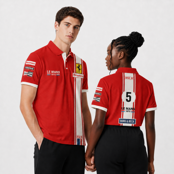 Ferrari 512 S #5 Le Mans 1970 Custom Polo Shirt