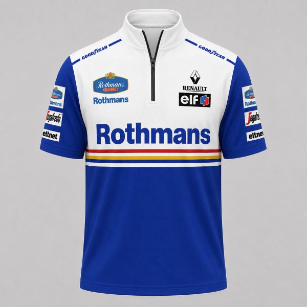 Damon Hill Williams 1996 Motorsport Teamwear Custome Quarter Zip Jersey - 7