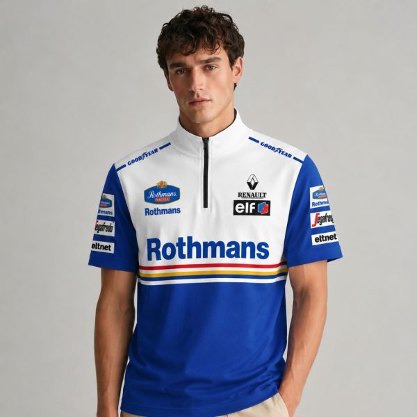 Damon Hill Williams 1996 Motorsport Teamwear Custome Quarter Zip Jersey - 12