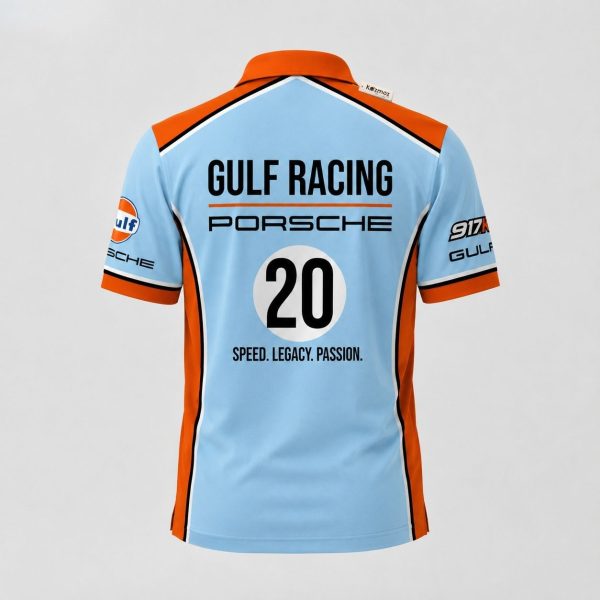 Gulf Racing 1970 Inspired Car Limited Edition Custom Polo Shirt - 10