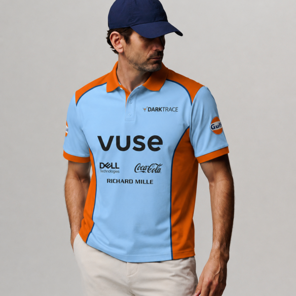 MCL Team x Gulf Livery Monaco GP Vuse Edition Inspired Polo Shirt - 13