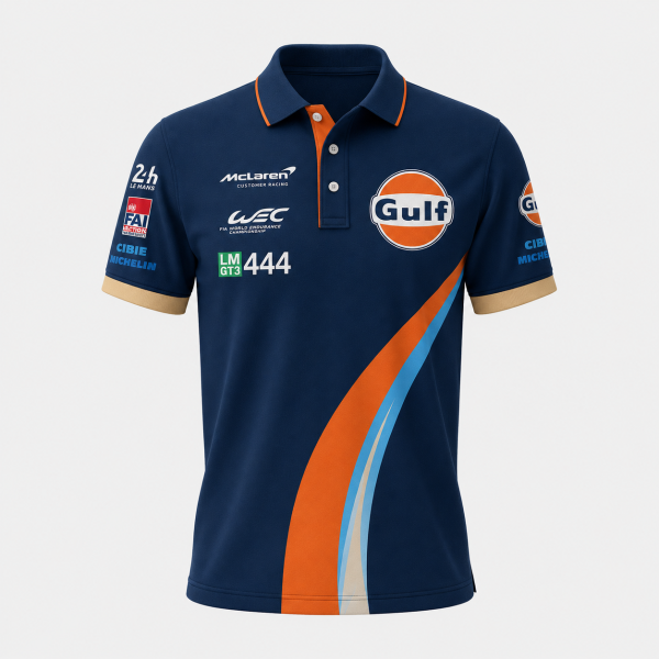 ML 720s LMGT3 Evo"Gulf" Le Mans 1995 Tribute Custom Polo Shirt - 8
