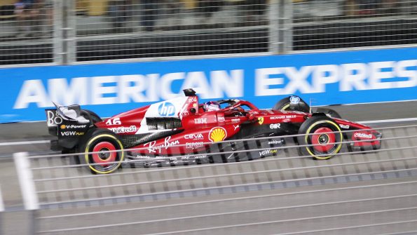 Charles Leclerc driving Ferrari SF-25 during FP2 at 2025 Singapore GP