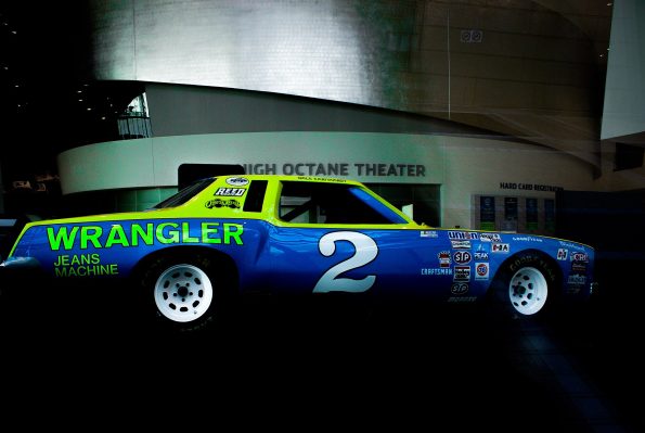 Dale Earnhardt's No. 2 Wrangler car, preserved at the NASCAR Hall of Fame in Charlotte