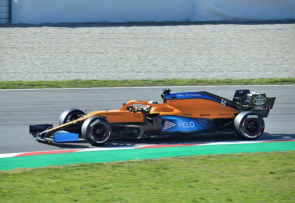 Lando Norris driving the McLaren MCL35 during the 2020 pre-season test.