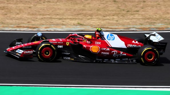 Lewis Hamilton driving Ferrari F1 car during FP1 at 2025 Japanese GP
